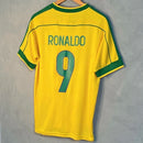 Camisa Retrô 1998 Ronaldo Seleção Brasileira I Nike Masculina - Amarelaa