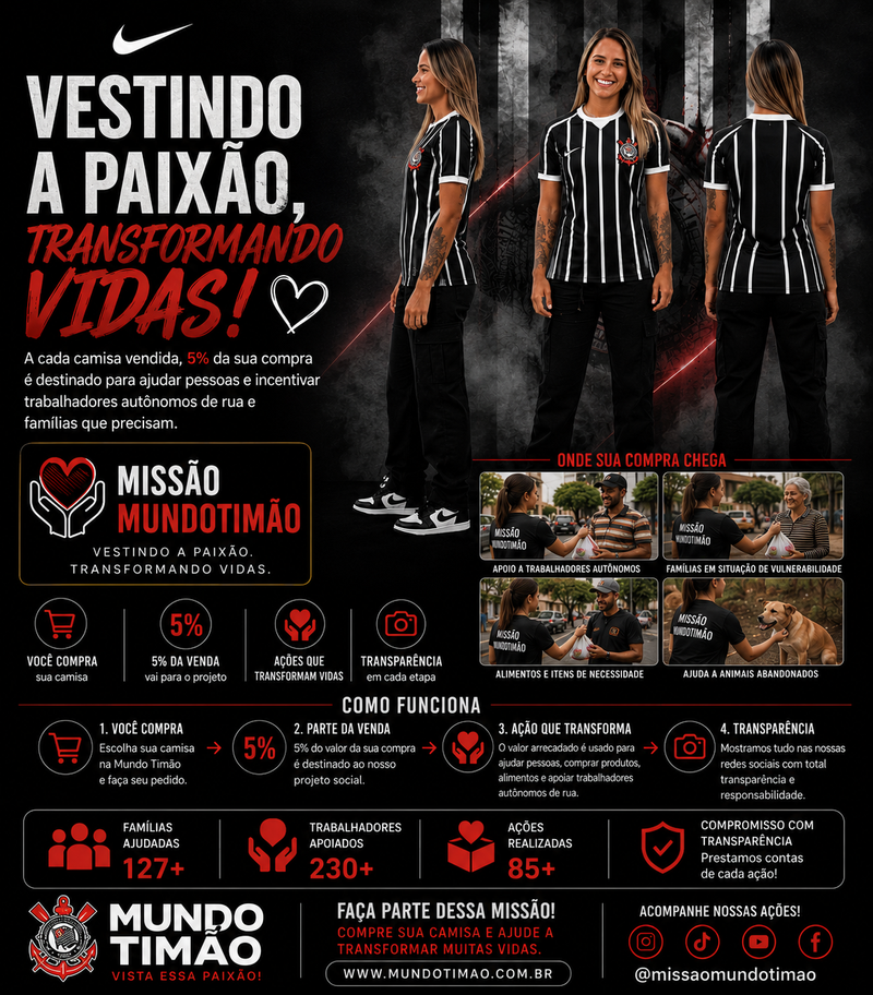 Vestindo a paixão, transformando vidas. 🖤🤍