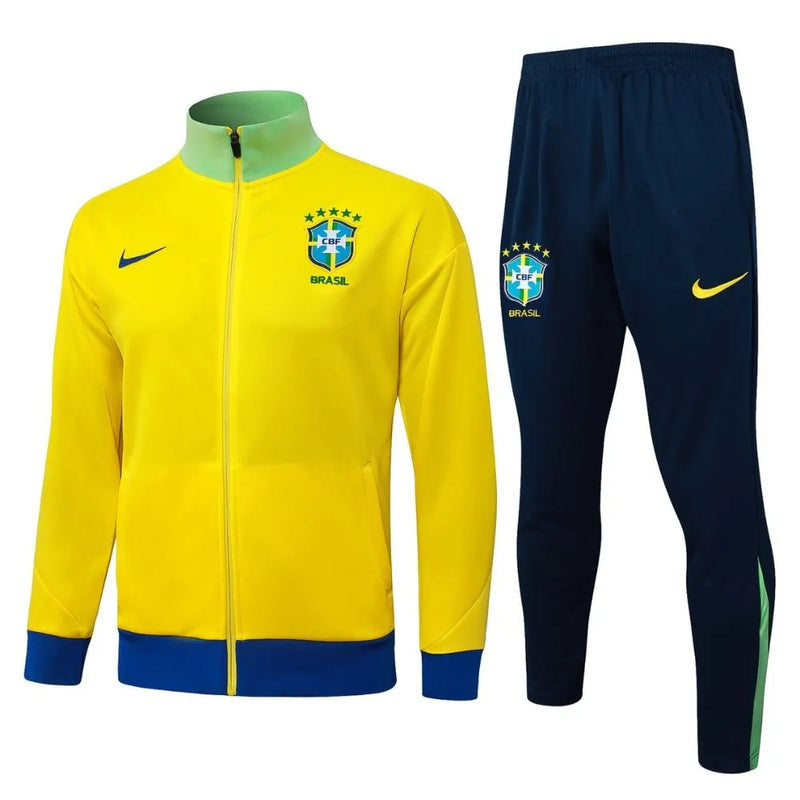 Conjunto Agasalho Seleção Brasileira Jaqueta e Calça Amarelo 2026