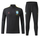Conjunto Agasalho Seleção Brasileira Jaqueta e Calça Preta Jordan 2026