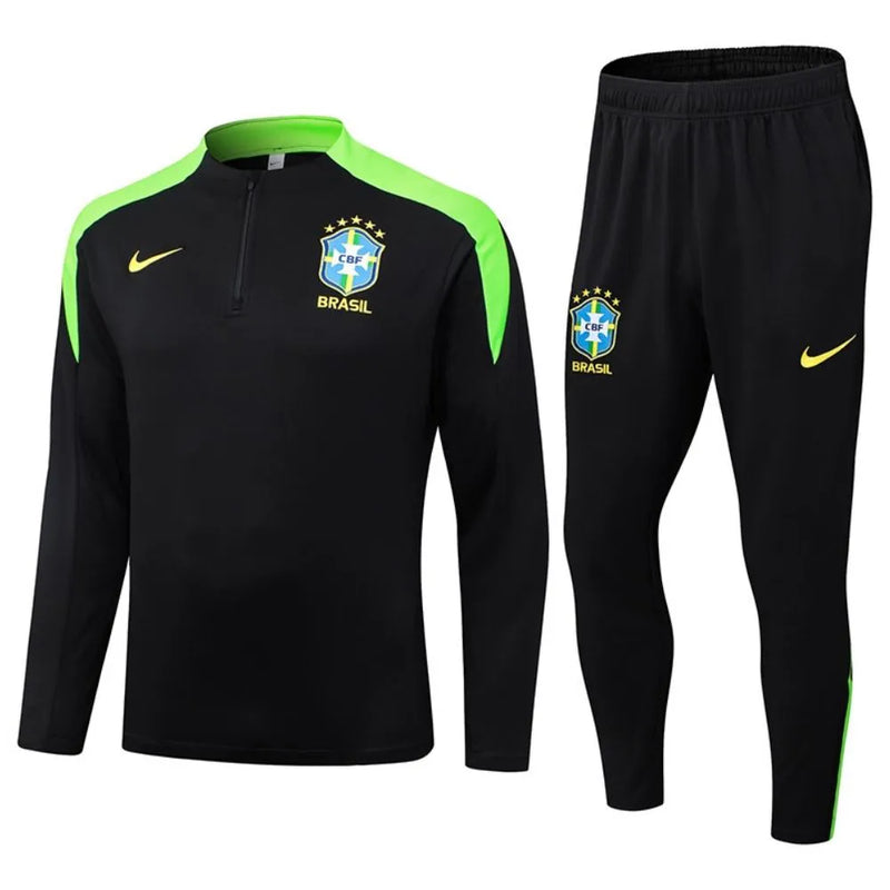 Conjunto Agasalho Seleção Brasileira Jaqueta e Calça Preto 2026