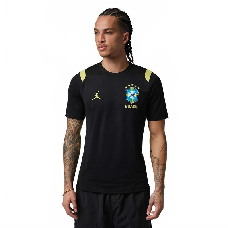 Camiseta Brasil Jordan Academy Pro 2026 Treino Masculina - Preto