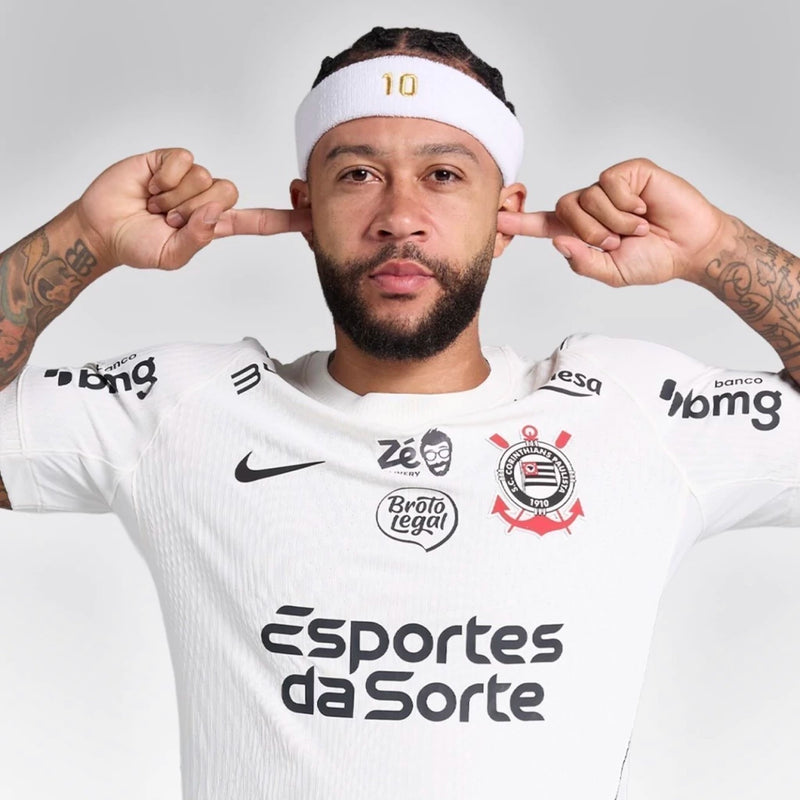 Camisa Corinthians I 2026/27 Versão Jogador + Patrocínios - Branca