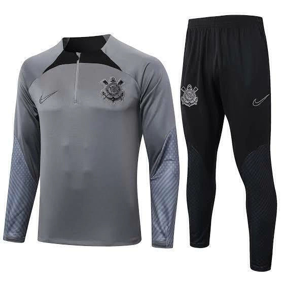 Agasalho Corinthians 2024/25 Conjunto - Cinza e Preto