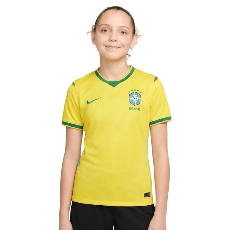 Conjunto Brasil I 2026/27 Infantil Torcedor Nike - Amarela