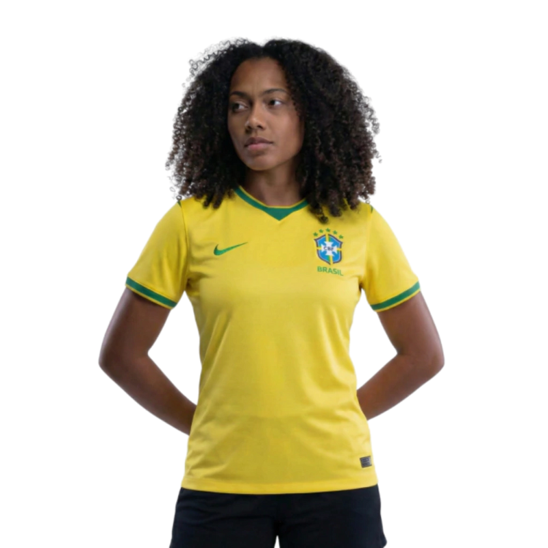 Camisa Brasil I 2026/27 Torcedora Feminina Nike - Amarela